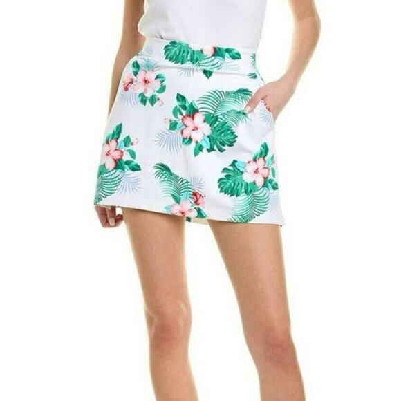 TOMMY BAHAMA AUBREY HIBISCUS ISLAND ZONE SHORTS SKIRT Sz L TENNIS PICKLEBALL - Picture 7 of 9